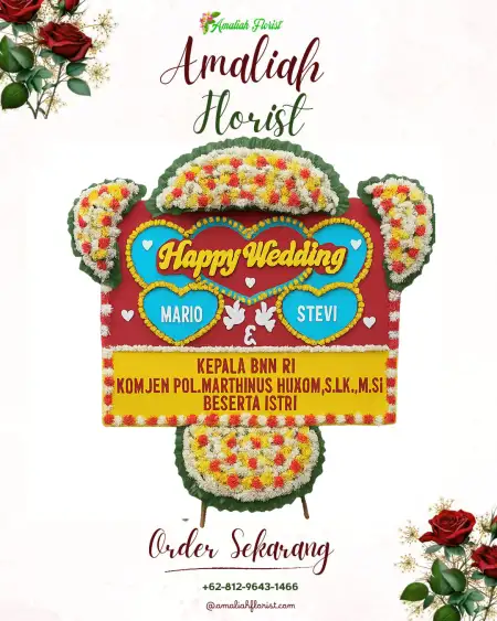 Papan Bunga Pernikahan Boregahindah